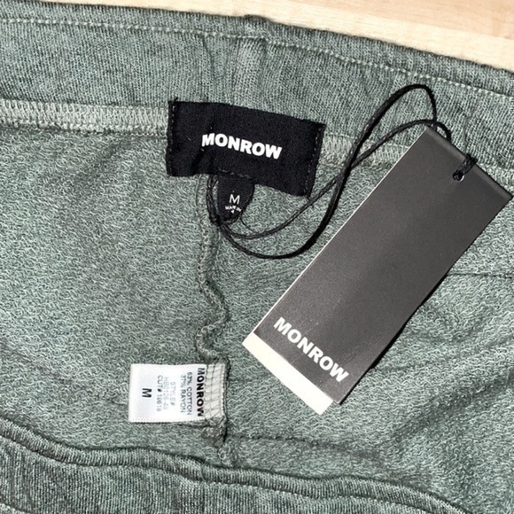 NWT Monrow Jogger Sweatpants Green black cluster Hearts M not yet preloved - Picture 9 of 12